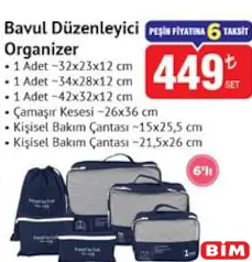 BAVUL DÜZENLEYİCİ ORGANİZER 6'LI